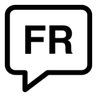 Transparent message bubble with FR inside it